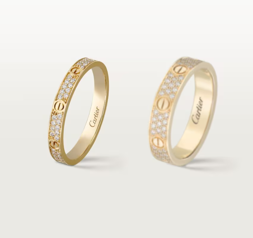 [Stars Jewelry]LOVE RING 2.6mm-wide full-diamond ring Gold