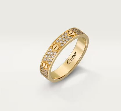 [Stars Jewelry]LOVE RING 4mm-wide full-diamond ring GOLD