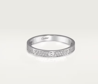 [Stars Jewelry]LOVE RING 2.6mm-wide full-diamond ring silver