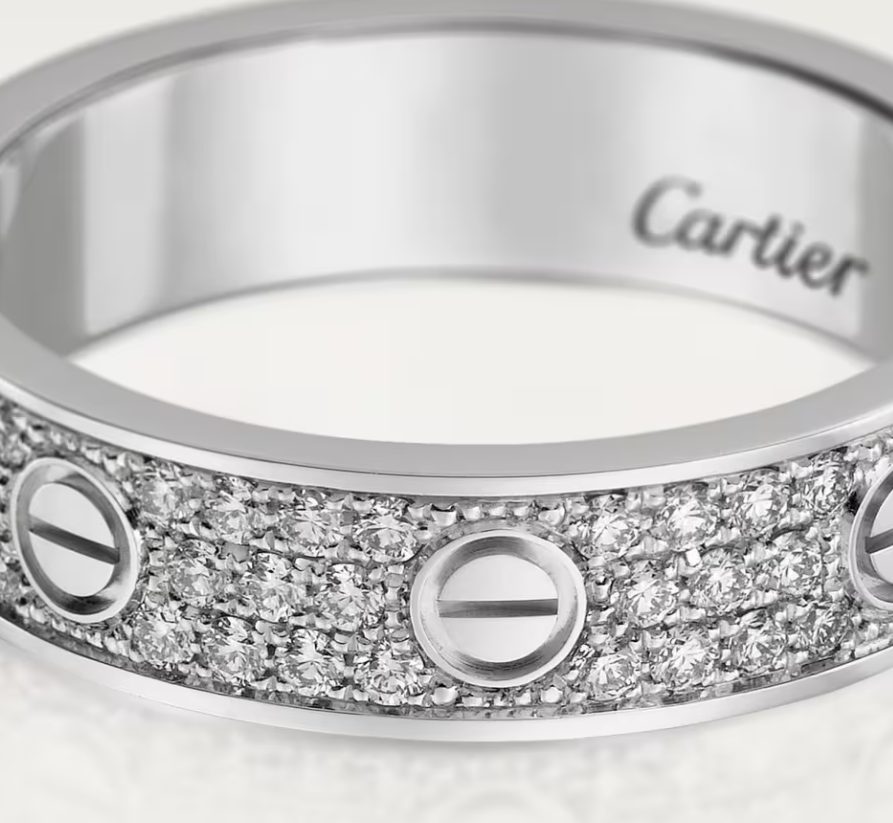 [Stars Jewelry]LOVE RING 4mm-wide full-diamond ring silver