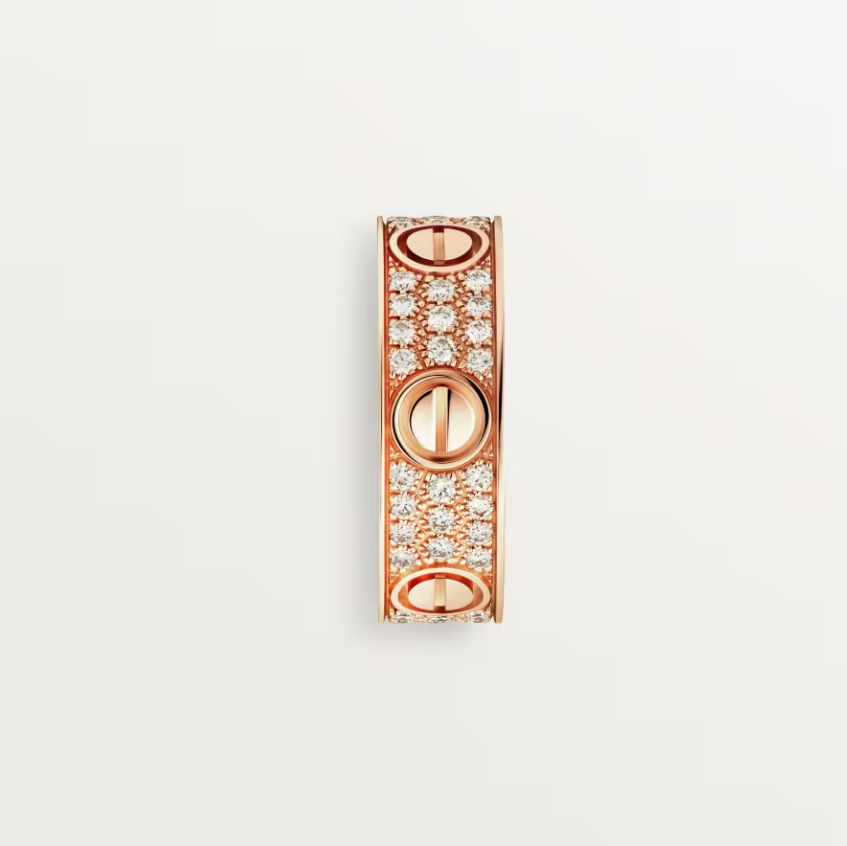[Stars Jewelry]LOVE RING 6.5mm-wide full-diamond ring Rose Gold
