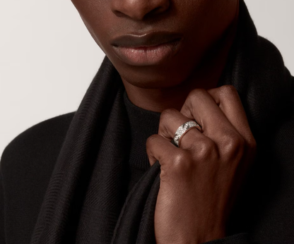 [Stars Jewelry]LOVE RING 6.5MM Full Diamond, 6 Major Diamonds Silver