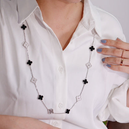 [Stars Jewelry]CLOVER 20 MOTIFS ONYX DIAMOND SILVER