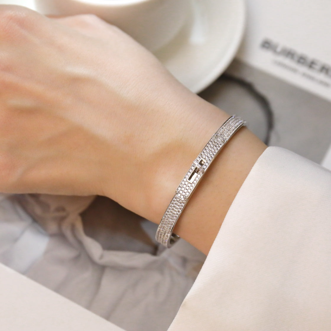 [Stars Jewelry]KELLY BRACELET DIAMOND PAVED