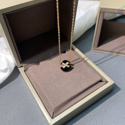 [Stars Jewelry]JEUX DE PINK GOLD DIAMOND NECKLACE