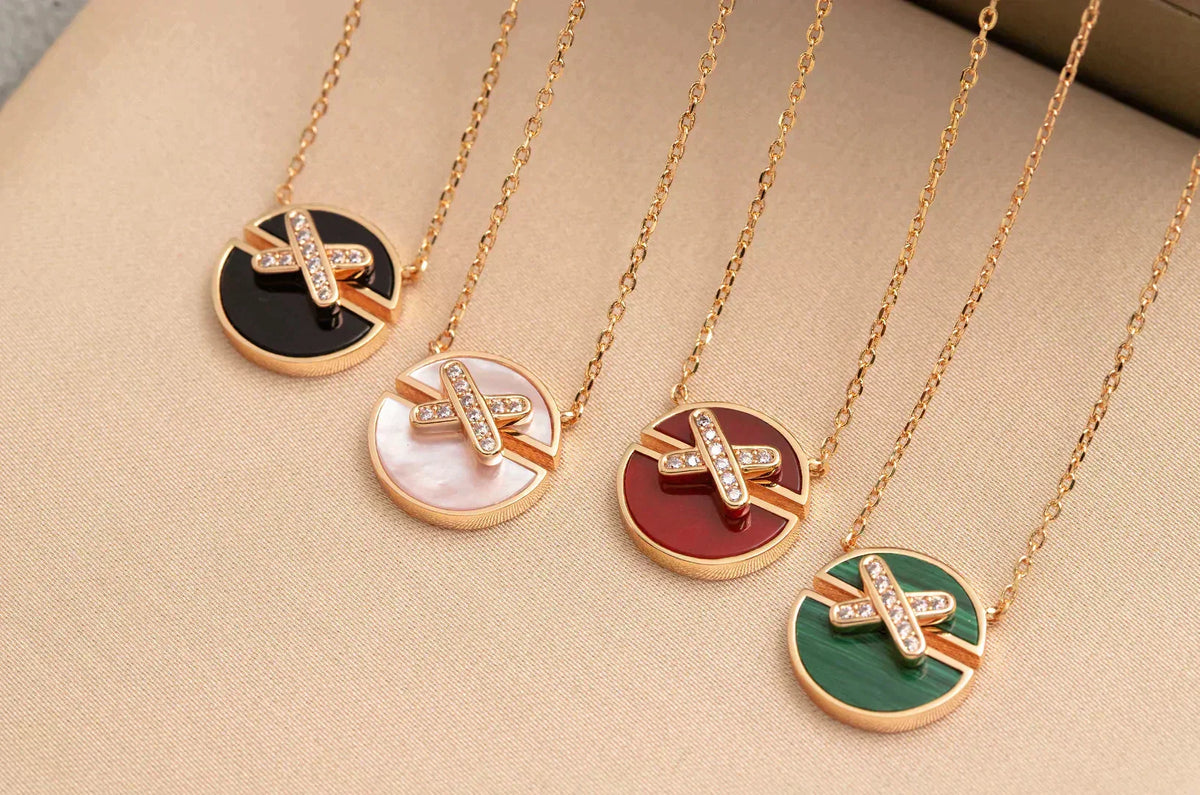 [Stars Jewelry]JEUX DE ROSE GOLD DIAMOND NECKLACE