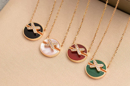 [Stars Jewelry]JEUX DE ROSE GOLD DIAMOND NECKLACE