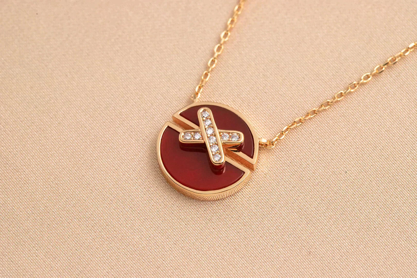 [Stars Jewelry]JEUX DE ROSE GOLD DIAMOND NECKLACE