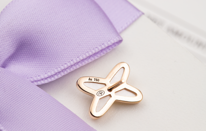 [Stars Jewelry]JEUX DE WHITE MOP ROSE GOLD DIAMOND EARRINGS