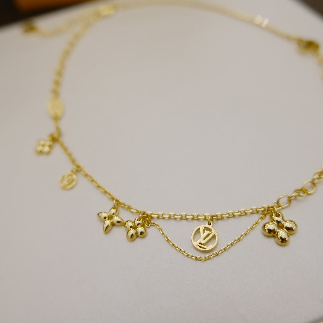 [Stars Jewelry]BLOOMING SUPPLE NECKLACE BRASS