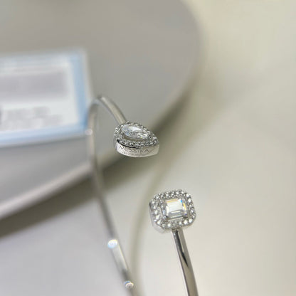 [Stars Jewelry]JONC FLEX MY TWIN TOI & MOI SILVER DIAMOND BRACELET