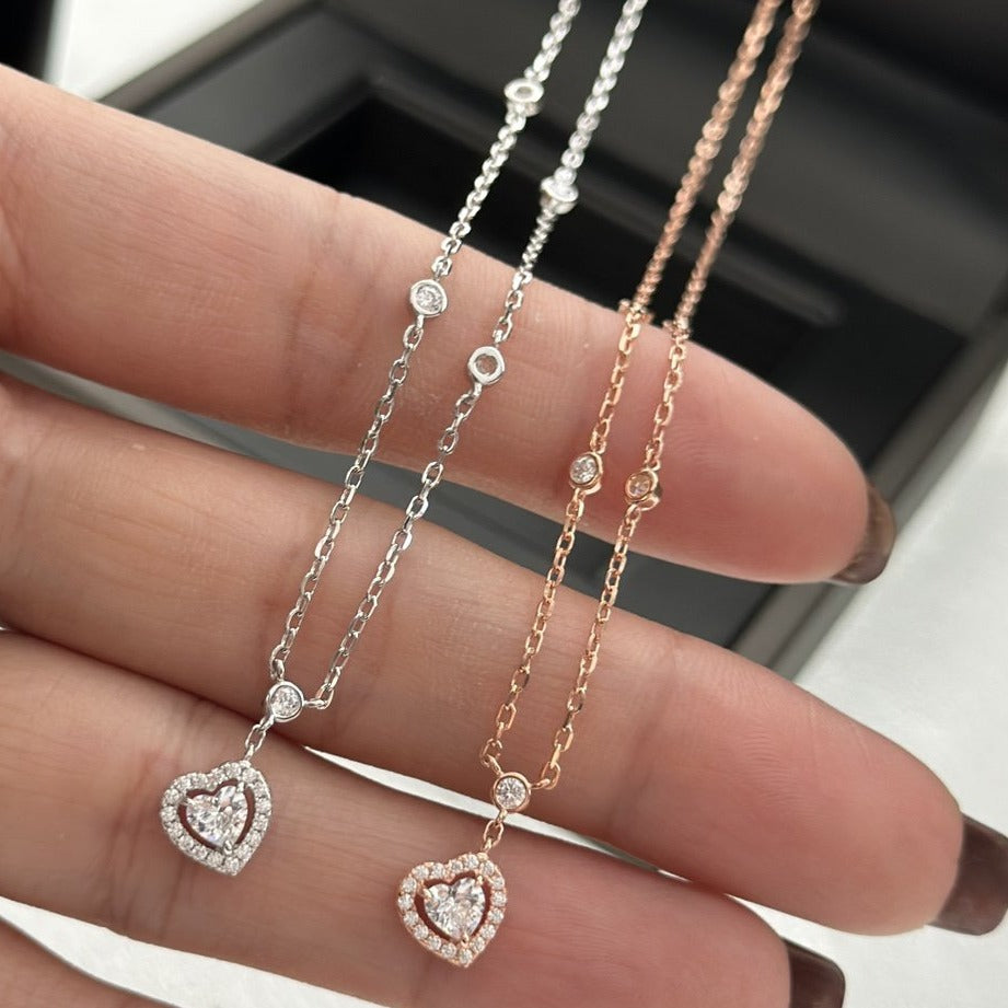 [Stars Jewelry]JOY HEART DIAMOND NECKLACE