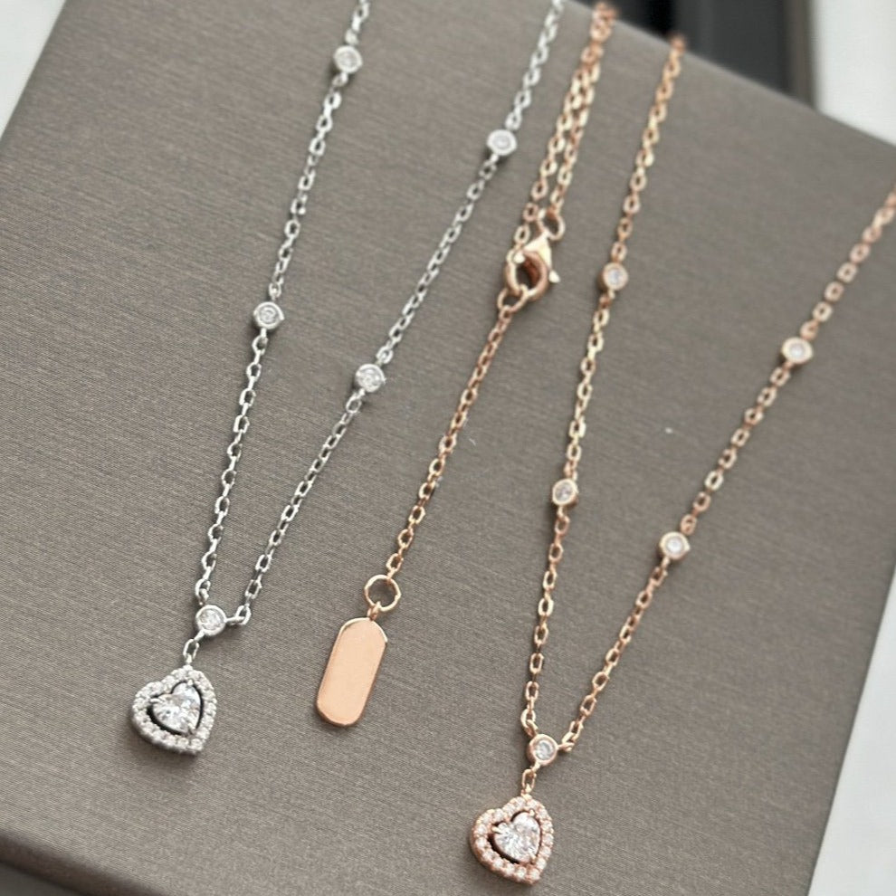 [Stars Jewelry]JOY HEART DIAMOND NECKLACE