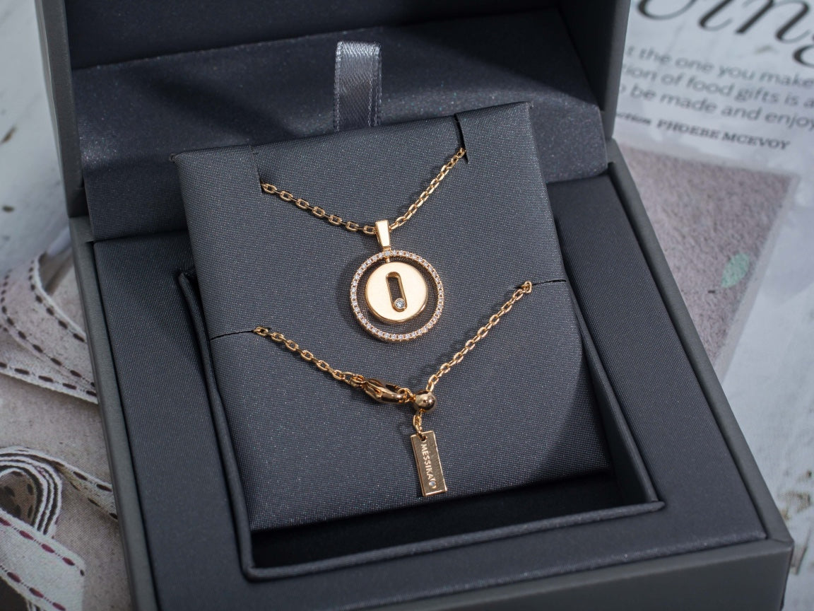 [Stars Jewelry]LUCKY MOVE PM NECKLACE PINK GOLD DIAMOND