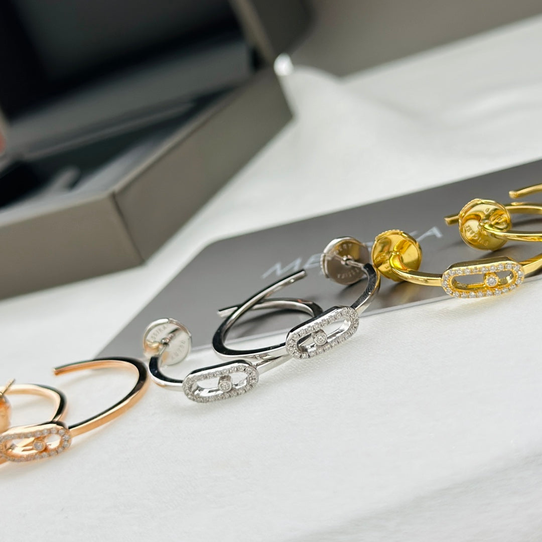 [Stars Jewelry]CREOLES MOVE UNO PM DIAMOND EARRINGS