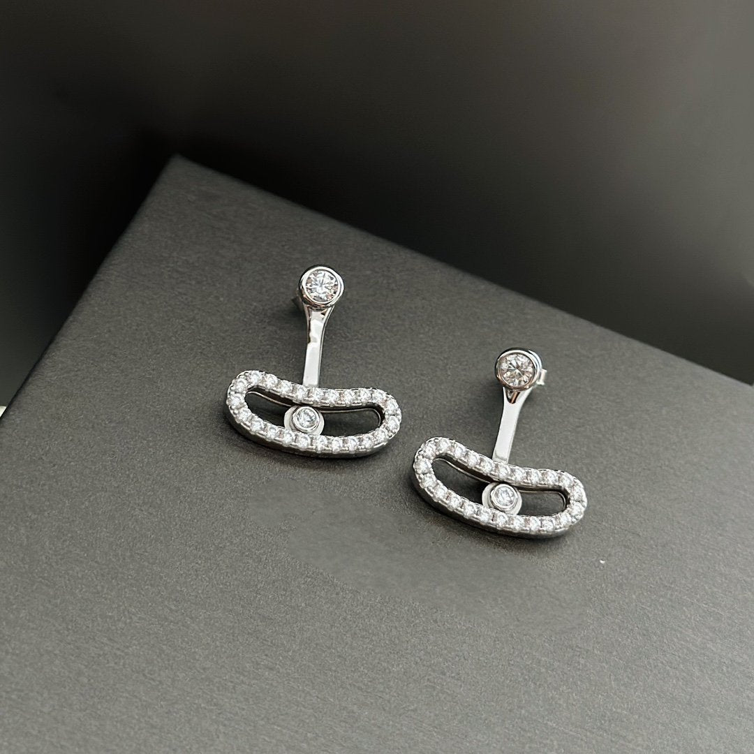 [Stars Jewelry]MOVE UNO SILVER DIAMOND EARRINGS