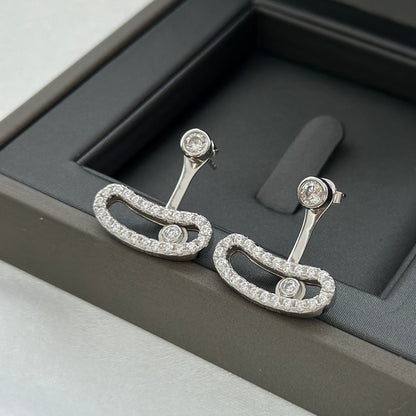 [Stars Jewelry]MOVE UNO SILVER DIAMOND EARRINGS