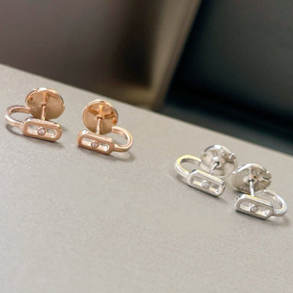 [Stars Jewelry]CREOLES MOVE UNO MINI 1 DIAMOND EARRINGS