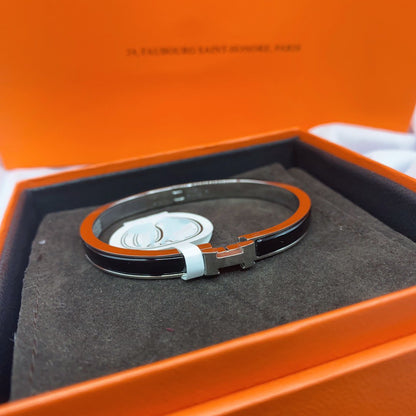 [Stars Jewelry]CLASSIC HM CLIC BLACK 8MM ENAMEL BRACELET