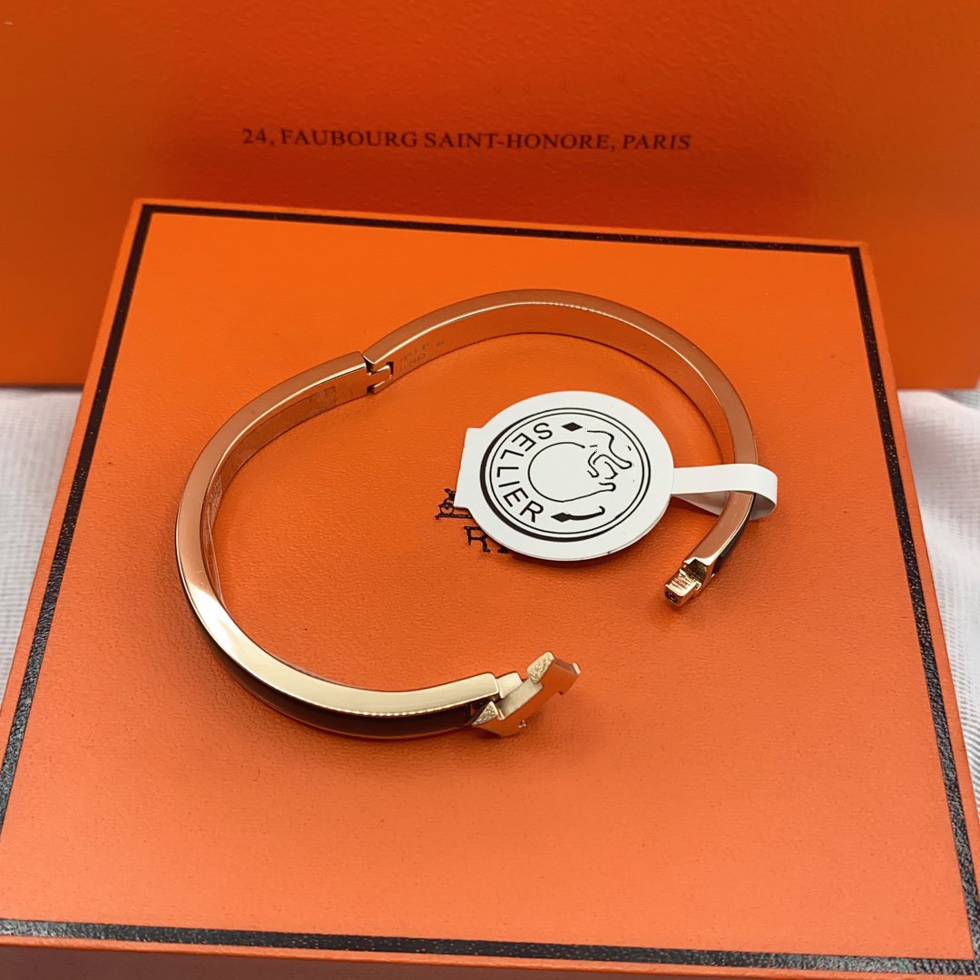 [Stars Jewelry]CLASSIC HM CLIC BLACK 8MM ENAMEL BRACELET
