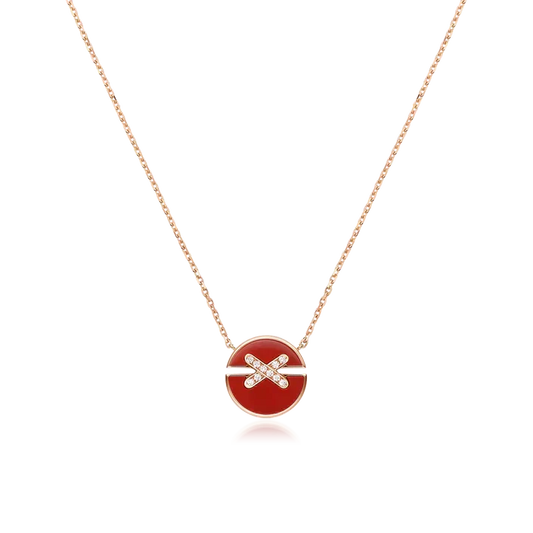 [Stars Jewelry]JEUX DE ROSE GOLD DIAMOND NECKLACE