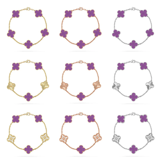 [Stars Jewelry] CLOVER 5 MOTIF VIOLET BRACELET COLLECTION