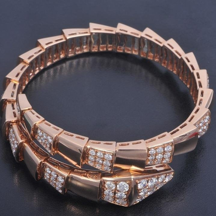[Stars Jewelry]SERPENTI WIDE BRACELET PINK GOLD DIAMOND