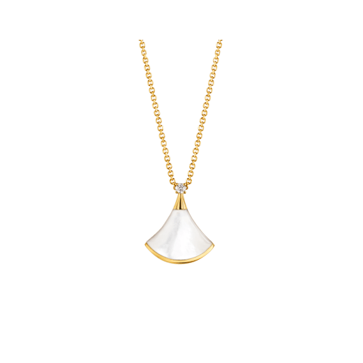 [Stars Jewelry]DREAM NECKLACE WHITE MOP GOLD 1 DIAMOND
