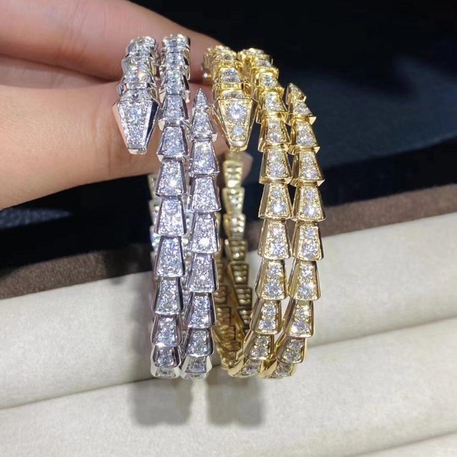 [Stars Jewelry]SERPENTI BRACELET GOLD DIAMOND DOUBLE ROW