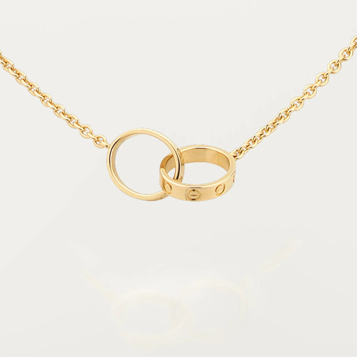 [Stars Jewelry]LOVE DOUBLE RING NECKLACE