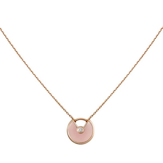 [Stars Jewelry]AMULETTE ROSE GOLD PINK MOP NECKLACE