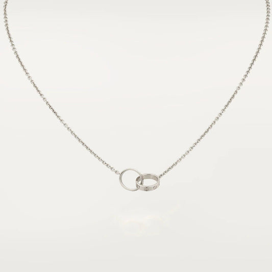 [Stars Jewelry]LOVE NECKLACE PINK GOLD AND SILVER