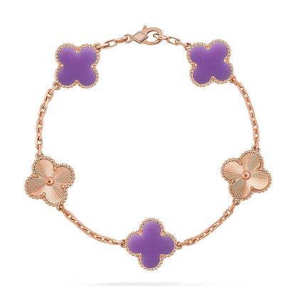 [Stars Jewelry]CLOVER 5 MOTIF LIGHT PURPLE BRACELET COLLECTION