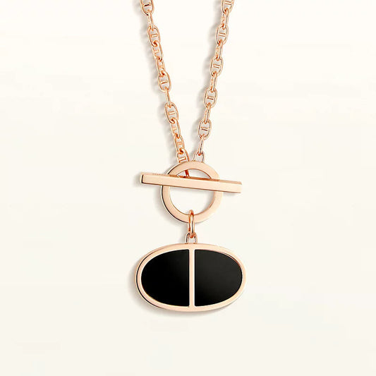 [Stars Jewelry]CHAINE VERSO BLACK CERAMIC NECKLACE