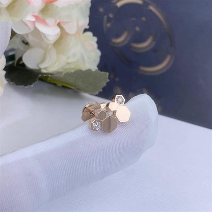 [Stars Jewelry]BEE LOVE PINK GOLD DIAMOND EARRINGS