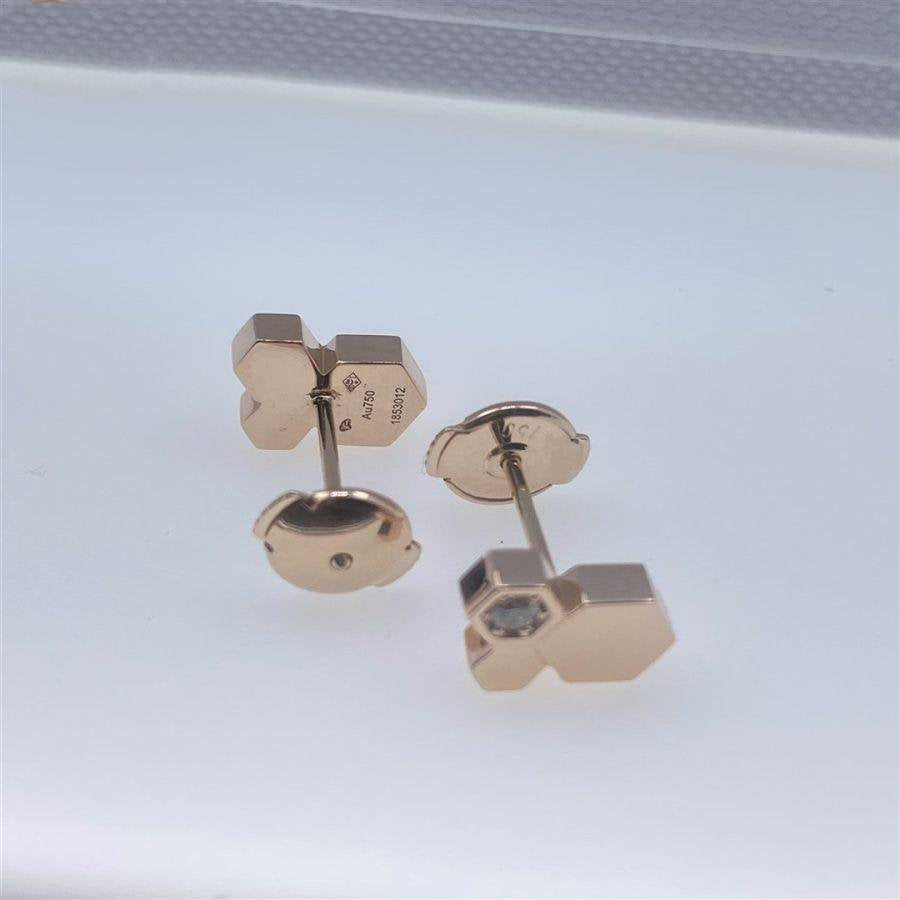 [Stars Jewelry]BEE LOVE PINK GOLD DIAMOND EARRINGS
