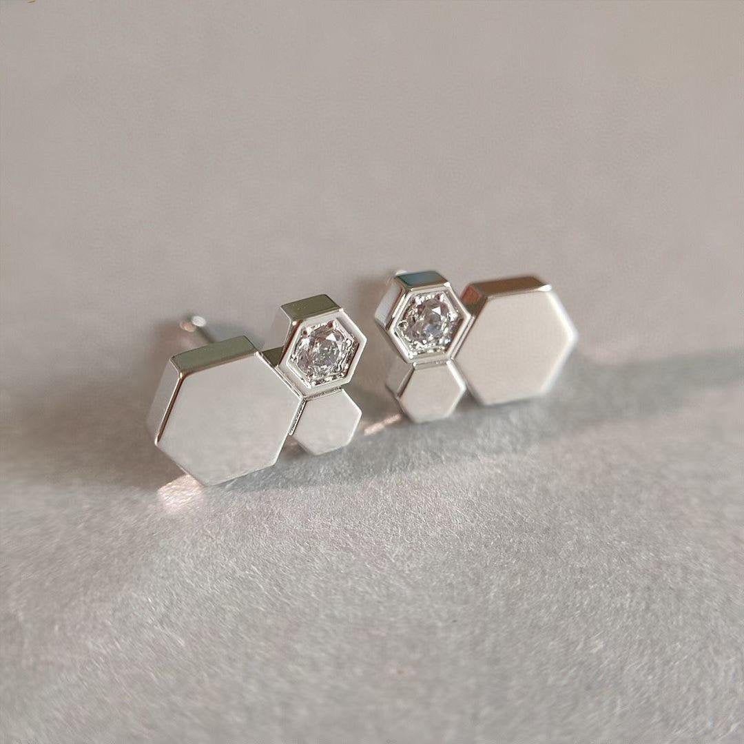 [Stars Jewelry]BEE LOVE SILVER DIAMOND EARRINGS