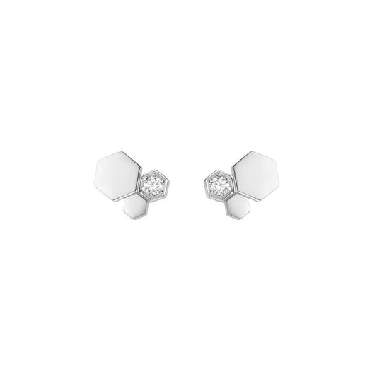 [Stars Jewelry]BEE LOVE SILVER DIAMOND EARRINGS