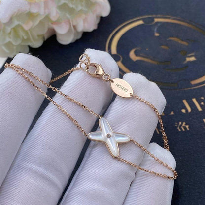 [Stars Jewelry]JEUX BRACELET WHITE MOP PINK GOLD 1 DIAMOND