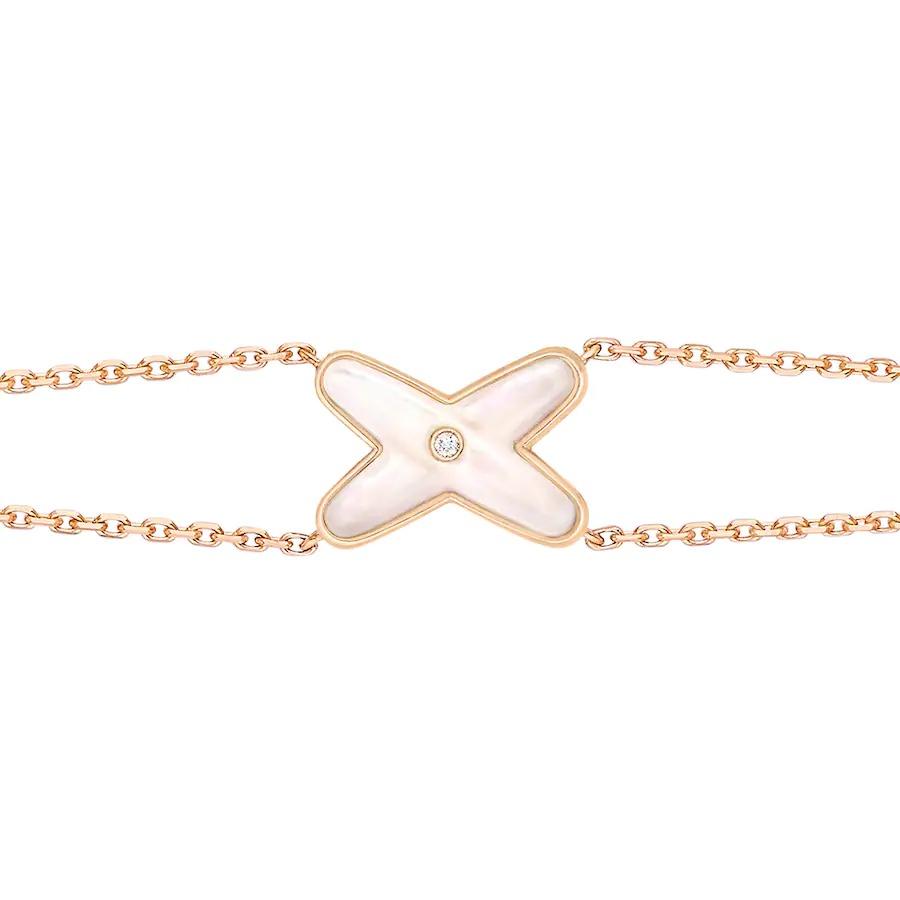 [Stars Jewelry]JEUX BRACELET WHITE MOP PINK GOLD 1 DIAMOND