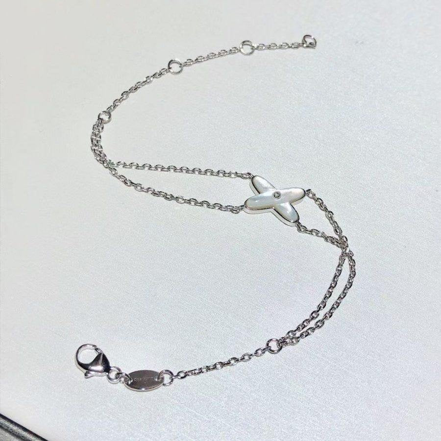 [Stars Jewelry]JEUX BRACELET WHITE MOP SILVER 1 DIAMOND