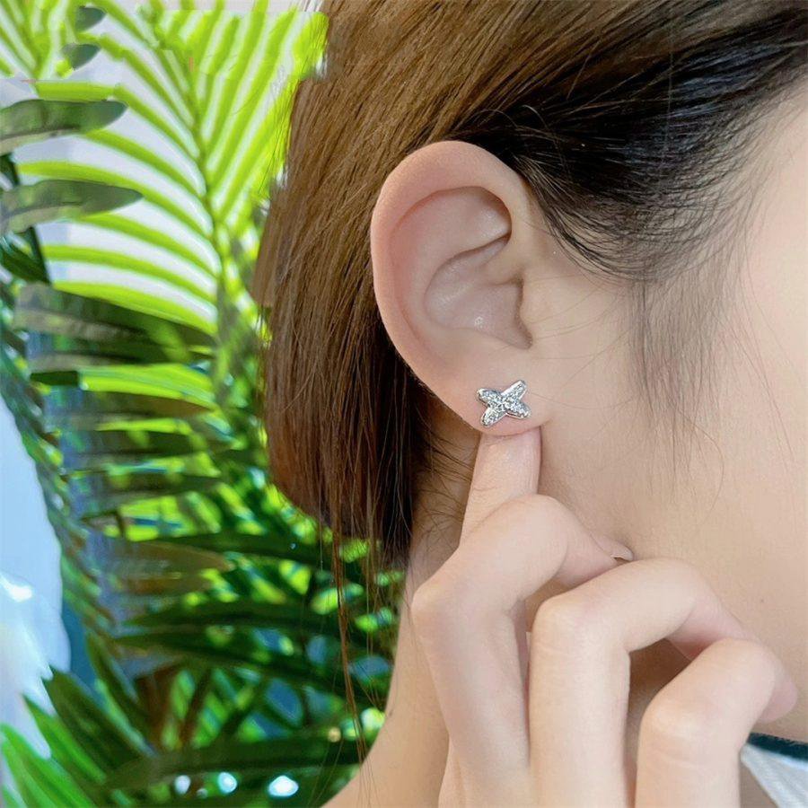[Stars Jewelry]JEUX DE SILVER DIAMOND EARRINGS