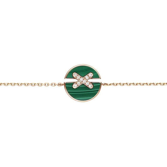 [Stars Jewelry]JEUX DE BRACELET MALACHITE PINK GOLD DIAMONDS