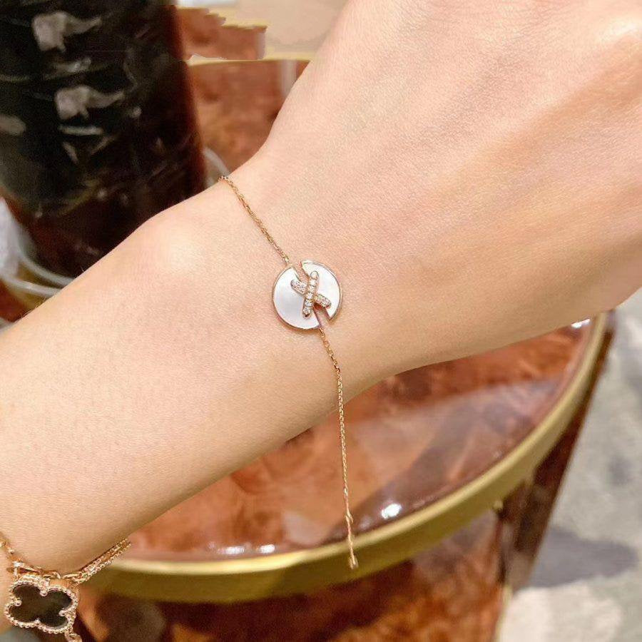 [Stars Jewelry]JEUX DE BRACELET MOP PINK GOLD DIAMONDS