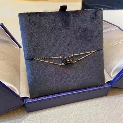 [Stars Jewelry]JEUX BRACELET ONYX PINK GOLD 1 DIAMOND