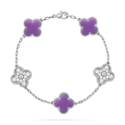 [Stars Jewelry]CLOVER 5 MOTIF LIGHT PURPLE BRACELET COLLECTION