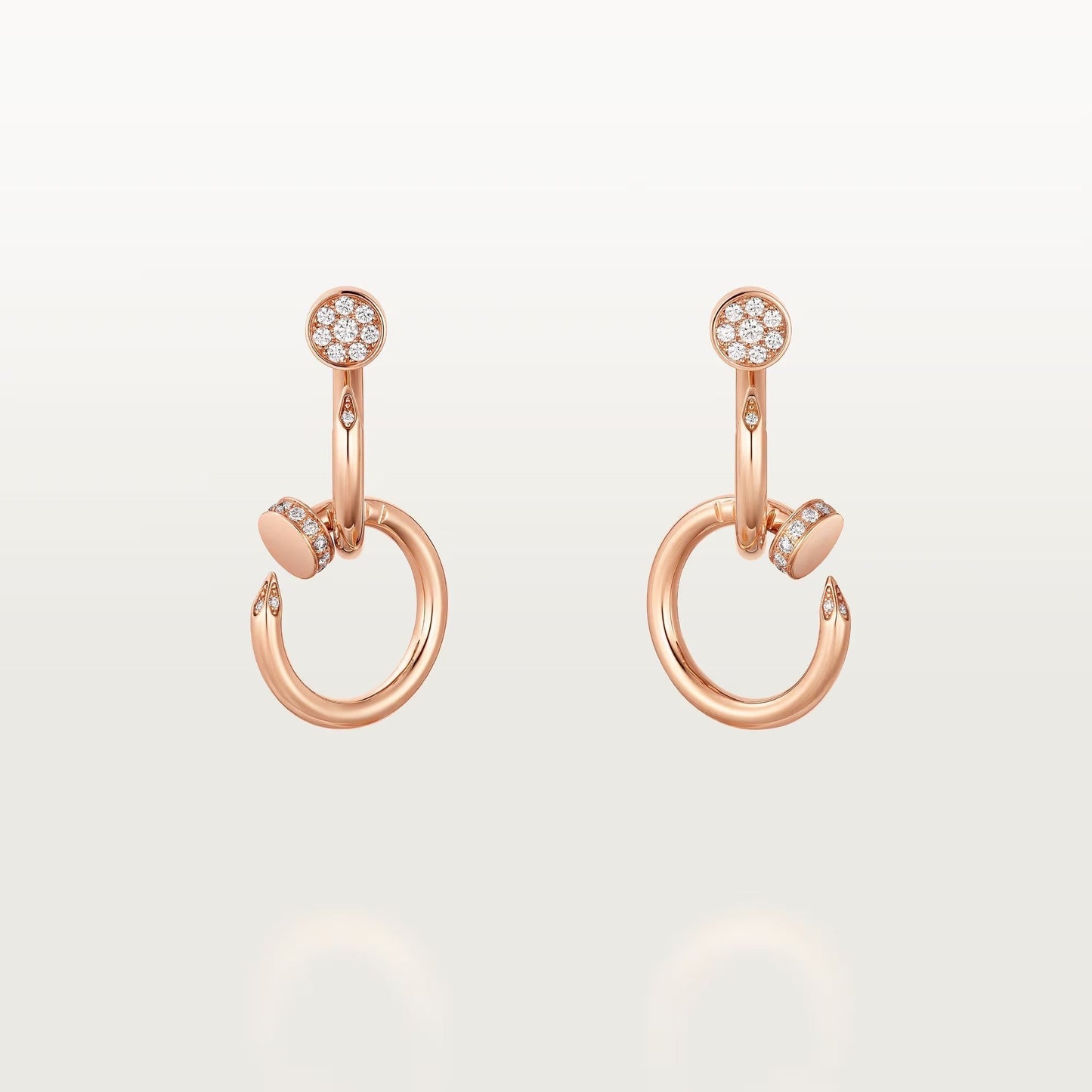 [Stars Jewelry]JUSTE HALF DIAMOND DOUBLE EARRINGS