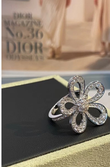 [Stars Jewelry]Flowerlace Diamond Ring