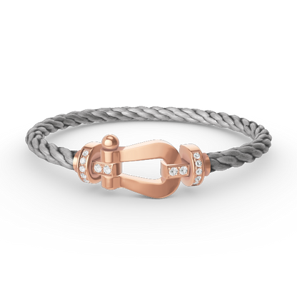 [Stars Jewelry]FORCE LARGE HORSESHOE HALF DIAMOND BRACELET ROSE GOLD