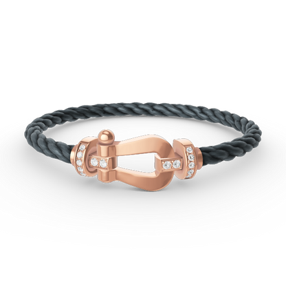 [Stars Jewelry]FORCE LARGE HORSESHOE HALF DIAMOND BRACELET ROSE GOLD